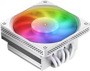 JONSBO HX6200D WHITE High Performance  Down-flow CPU Cooling,  Addressable RGB  CPU Cooler, 6 Copper Heatpipes  Radiator,H:63MM, 12cm Fans, FDB, with 1g Silicone Grease, White