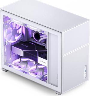 JONSBO D31 MESH WHITE Micro ATX Computer Case, Tempered Glass-1 Side, M-ATX/DTX/ITX Mainboard/Support RTX 4090(335-400mm) GPU 360/280AIO,Power ATX/SFX: 100mm-220mm, Multiple Tool-free Design, White