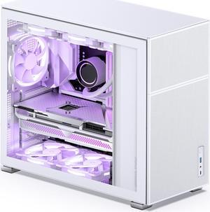 JONSBO D41MESH WHITE ATX Computer Case, Tempered Glass-1 Side,Support MB ATX/M-ATX ,Support GPU RTX 4090(335-400mm),360/280/240AIO,Power ATX/SFX:100mm-220mm,Multiple Tool-free Design, White