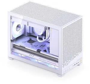 JONSBO D32 PRO Micro-ATX PC Case,High Compatibility Mini Desktop Case,A/B Mode for MB, Support MATX Back-Connect/BTF MB,365mm GPU/240AIO/163mm Air Cooler,ATX/SFX-L/SFX PSU, USB3.2 PC Gaming Case,White