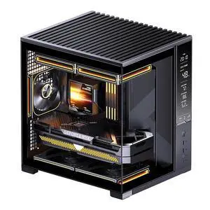 JONSBO D34 BLACK Miniature Desktop Showcase, MATX with Hardware Monitoring Digital Screen, Supports ATX PS2/GPU 333mm/Top 240 OR 280 AIO/Cooler H165mm/5 Fan Position, Black JONSBO D34 BLACK Miniature Desktop Showcase, MATX with Hardware Monitoring Digital Screen, Supports ATX PS2/GPU 333mm/Top 240 OR 280 AIO/Cooler H165mm/5 Fan Position, Black