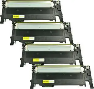 4 Pack Y406 Toner Cartridge Yellow For Samsung CLTY406S CLT-Y406S CLP 365 365W
