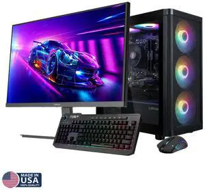 Gigatech Gaming Apollo 7 Gaming PC Desktop Bundle - Ryzen 5 5500, RTX 5050, 32GB DDR4, 512GB SSD, RGB, Windows 11, Wi-Fi, Monitor Gigatech Gaming Apollo 7 Gaming PC Desktop Bundle - Ryzen 5 5500, RTX 5050, 32GB DDR4, 512GB SSD, RGB, Windows 11, Wi-Fi, Monitor
