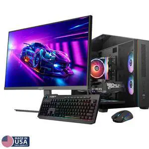 Gigatech Gaming Titan 7 Gaming PC Desktop Bundle - Core Ultra 7 265K, RTX 5060 TI, 32GB DDR5, 1TB SSD, RGB, Windows 11, Wi-Fi, Monitor Gigatech Gaming Titan 7 Gaming PC Desktop Bundle - Core Ultra 7 265K, RTX 5060 TI, 32GB DDR5, 1TB SSD, RGB, Windows 11, Wi-Fi, Monitor