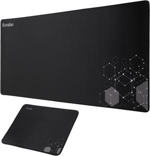 2 Pack Gaming Mouse Pad, XXL Giant Mouse Pad Large, 35% Extra Large Mouse Pad Gaming for Home & Office, Massive Mouse Pad with Stitched Edge, Non-Slip Computer Keyboard Mat & Mousepad Desk Mat, Black