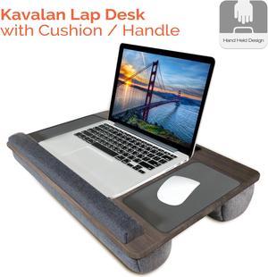 Extra Large Lap Laptop Desk - Full PU Material Mouse Pad Gaming Tray -  Portable LapDesk with Phone Holder & Wrist Rest for Notebook, MacBook,  Tablet