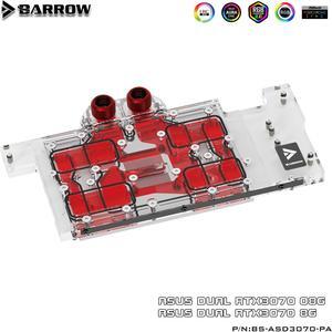 Barrow 3070 GPU Water Block for ASUS DUAL 3070, Full Cover ARGB GPU Cooler, BS-ASD3070-PA