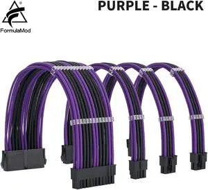 FormulaMod NCK2 Series PSU Extension Cable Kit , Solid Color Cable Mix Combo 300mm ATX24Pin PCI-E8Pin CPU8Pin With Combs FormulaMod NCK2 Series PSU Extension Cable Kit , Solid Color Cable Mix Combo 300mm ATX24Pin PCI-E8Pin CPU8Pin With Combs
