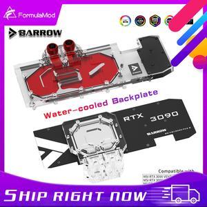 Barrow MSI 3080 3090 Water Block Backplane Block for MSI RTX3090 3080 VENTUS 3X OC Active Backplate Cooler BS-MSV3090-PA2 B