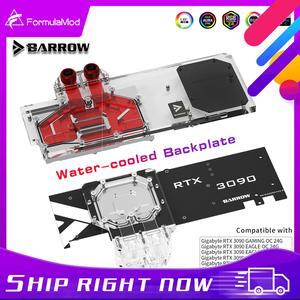Barrow GPU Water Block Cooling Backplane for GIGABYTE 3090 3080Ti 3080 GAMING EAGLE VISION , Waterway Backplate BS-GIG3090-PA2 B