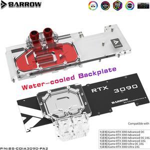 Barrow 3080 3090 Water Block Backplane for Colorful RTX 3090 3080 Advanced OC Water cooled Backplate, BS-COIA3090-PA2 B
