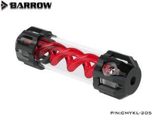 Barrow CMYKL-205, Composite Type Virus-T Reservoirs, Aluminum Alloy Cover + Acrylic Body, Multiple Color Spiral, 205mm Red A set