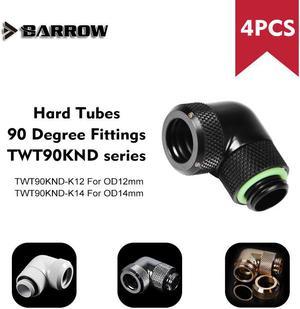 Hard Tube Fitting Barrow 90 Degree Rotary G1/4" Rotatable Adapter For  Od14mm Rigid Pipe Computer Case Component