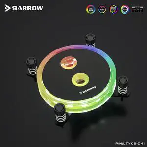 Barrow Brilliant Edition CPU Block, For Intel and AMD CPU, LRC 2.0 Acrylic Micro Waterway Water Cooling Cooler, LTYKB-04I LTYKBA-04N-V2