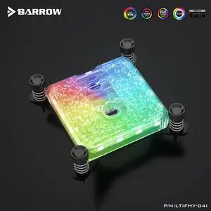 Barrow CPU Block For Intel and AMD Platform Icicle Series Acrylic Top  LRC 2.0 5v 3pin Microwaterway Cpu Cooler, LTIFHY-04