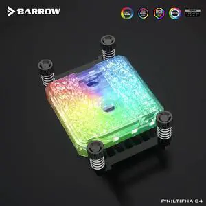 Barrow CPU Block For Intel and AMD Platform Icicle Series  Brass Top LRC 2.0 5v 3pin Microwaterway Cpu Cooler,  LTIFH-04