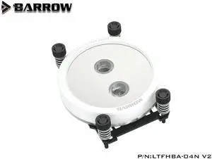 Barrow Exclusive Edition CPU Block, For Intel and AMP CPU, LRC 2.0 Acrylic Micro Waterway Water Cooling Cooler, LTFHB-04I LTFHBA-04N V2 White AMD Platform