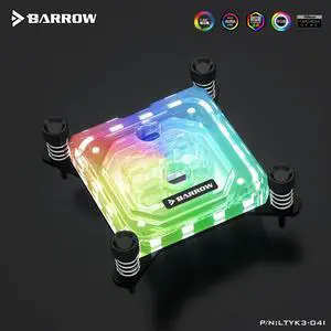 Barrow Classic Edition CPU Block, For Intel and AMD CPU, LRC 2.0 Acrylic Micro Waterway Water Cooling Cooler, LTYK3-04I LTYK3A-04 V2
