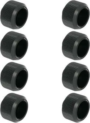 Barrow Hard Tube Fitting For Outer Diameter 16mm Rigid Tubing, Thread G1/4" Compression Tube Fitting For Water Cooling System, 8 Pack Black Kit TFYKN2-T16