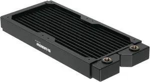 Barrow 240mm Copper Radiator With 28mm Thick G1/4" Thread, Black High-density Radiator For Computer Water Cooling system, 240 Black Dabel-28b 240