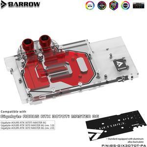 Barrow GPU Water Block , For Gigabyte AORUS RTX 3070Ti MASTER 8G , Full Cover Water Cooler With Backplane BS-GIX3070T-PA