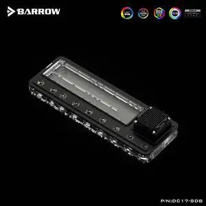 Barrow Universal Type Distro Plate, Use The Installation Space Of The Radiator To Fix, Black White Style Acrylic Material, Waterway Board For Water Cooling System, DC17-SDB 360 Black