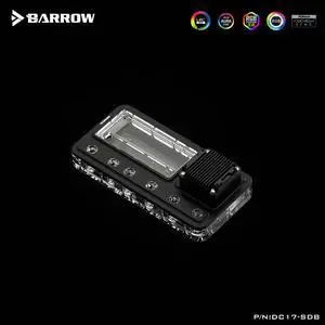 Barrow Universal Type Distro Plate, Use The Installation Space Of The Radiator To Fix, Black White Style Acrylic Material, Waterway Board For Water Cooling System, DC17-SDB 240 Black