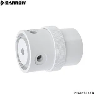Barrow 18W PWM Pump, D5 Series Multi-color Combination With Aluminum Alloy Heatsink Cover, Water Cooling Pump, SPG40A-X POM Top with White Cover