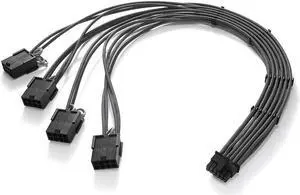 FormulaMod 16AWG RTX 4090 4080 4070TI 3090Ti16Pin(12+4) to 4x8Pin PCI-E 5.0 Sleeved Extension Cable,12Pin to 4x8Pin, 17.7 inch with Cable Combs Gray FormulaMod 16AWG RTX 4090 4080 4070TI 3090Ti16Pin(12+4) to 4x8Pin PCI-E 5.0 Sleeved Extension Cable,12Pin to 4x8Pin, 17.7 inch with Cable Combs Gray