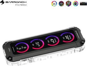Barrowch FBRE2 Reservoir With Extended Display Screen, 8.8-inch Reservoir, DIY Water Cooling Accessories Real Time Monitoring