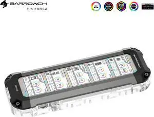Barrowch FBRE2 Reservoir With Extended Display Screen, 8.8-inch Reservoir, DIY Water Cooling Accessories Real Time Monitoring Gray