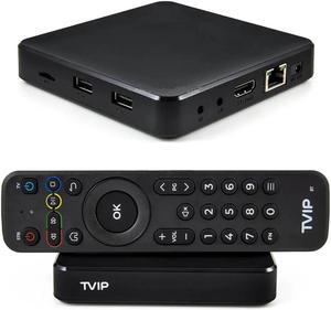 TVIP605 SE TV Box Dual System LinuxAndroid Amlogic S905X Quad Core Dual Band WiFi Media Streamers 4K Ultra HD 3D Linux MAG Box Support Open JSON API Stalker Without IPTV Subscription