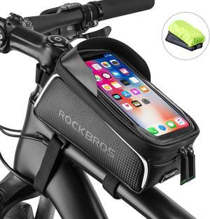 Bike Frame Bag Bike Bicycle Phone Bag Front Frame Bag Bike Accessories for Cycling Sensitive Touch Screen for Phone below 6.5"