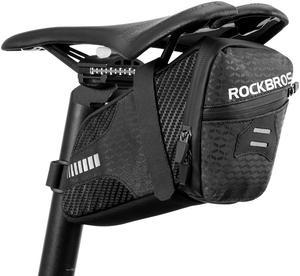 ROCK BROS Bike Saddle Bag Seat Bag Bike Bag Under Seat 1.5L Bicycle Bag Cycling Accessories Storage Pouch Bike Wedge Pack for Mountain Road Bike