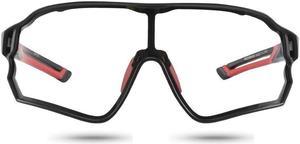 ROCKBROS Photochromic Sunglasses for Men Cycling Sunglasses Sports Bike Glasses Black Red