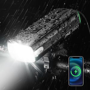 ROCKBROS 2023 New Bike Light - 10000mAh USB-C Rechargeable Bike Headlight - 3000 Lumen Ultra Bright - Over 24 Hours Runtime - Aluminum Alloy Build - IPX6 Waterproof - A Must-Have for Night Riding