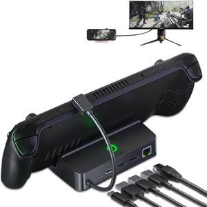 5-in-1 Docking Station for Valve Steam Deck, Charging Base with 4K@60Hz HDMI-compatible for TV, with 1000Mbps RJ45 Port