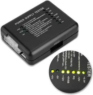 PC Computer 20/24 Pin Power Supply Tester With PSU ATX SATA HDD Connectors
