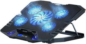 TopMate C5 Laptop Cooling Pad - Blue, Maximum Support Size 15 inch, 5 Fans