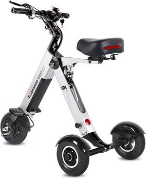 TopMate ES33 Electric Scooter 3 Wheels Travel & Airline Friendly with 7.8Ah Removable Lithium Battery for Adult, Foldable Mobility Scooter with Reverse Function and Key Switch, Lightweight E-Tricycle