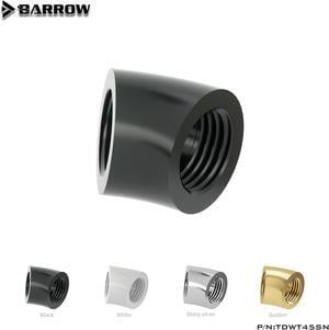 Barrow  Black / Silvery / White G1/4'' thread 45 degree Fitting Adapter water cooling Adaptors water cooling fitting TDWT45SN