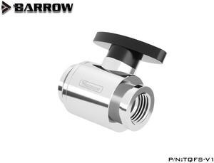 Barrow TQFS-V1 Black/Silver/White G1/4 MINI Handle Double Internal Sealing Ball Valve , Plastic Handle , Brass Body