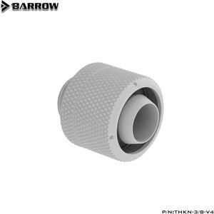 Barrow 10x16mm Soft Tube Fittings, 3/8"ID*5/8"OD G1/4" Fittings For Soft Tubes Extend Connector For Computer Case THKN-3/8-V4 White
