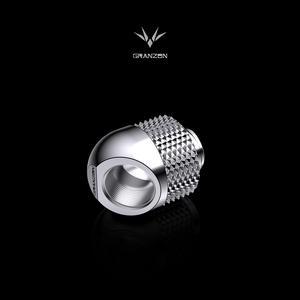 Granzen 45° Rotatable Fittings, 4 PCS G1/4" 45 Degrees Adapter With 360° Rotating Base. GD-45 Silver