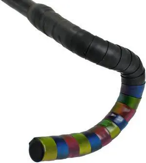 VELO VLT-3114 TPU Handlebar Tape Rainbow/Black, VL2165