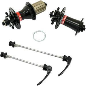 NOVATEC D791SB + D792SB MTB 28 Hole Disc Hubs w/Skewers,1 Pair, Black, NA2155