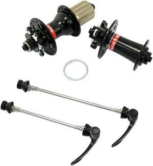 NOVATEC D791SB + D792SB MTB 32 Hole Disc Hubs w/Skewers,1 Pair, Black, NA2154
