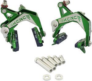 KCNC CB9 Road Caliper Brake Set (Front and Rear) Designed For Road Bike Wide Wheel Rim, Green, SK2146