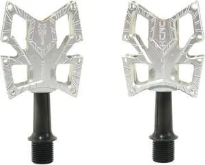 KCNC KNIFE Titanium Spindle Road Platform Pedals, Silver, KPED01-TI-S, SK2294