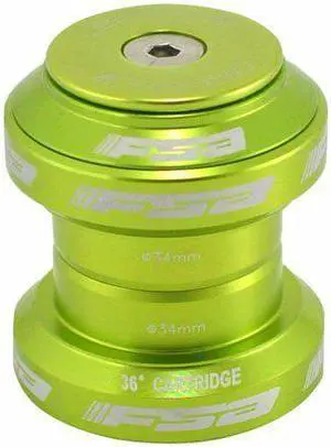 FSA Orbit MX 1-1/8Inches Threadless MTB Road Headset with Top Cap, Green, NO.20 ,XTE1507
